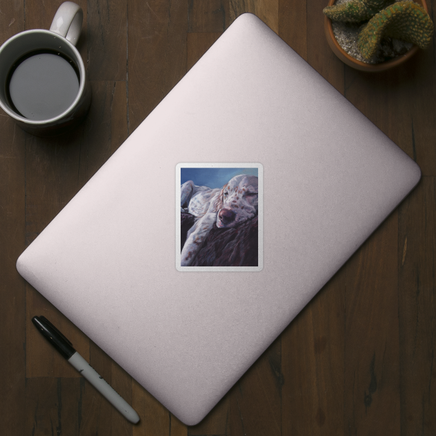 English Setter Fine Art Painting by LASHEPARD